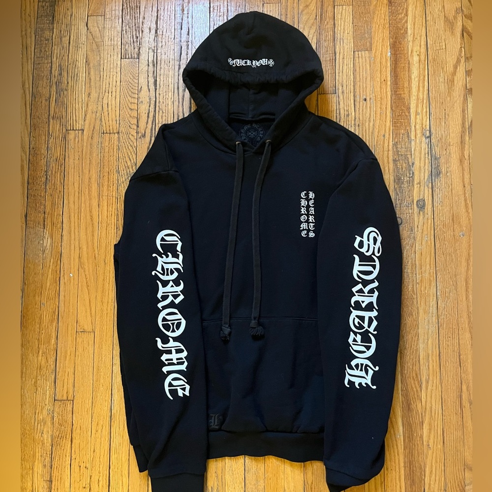 Chrome Hearts “FU” vertical logo hoodie